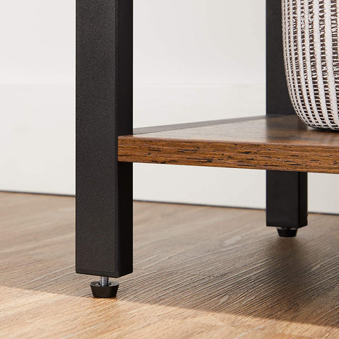 Rootz Bookcase - 6 Levels - Storage Cabinet - Storage Rack - 6 Levels - 186 cm - Brown - Black - Processed Wood - Steel