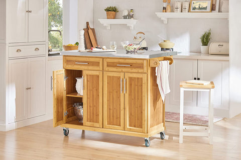 Rootz Uitschuifbare Keukenopbergwagen - Keukenkast - Kast - Dressoir Keukeneiland