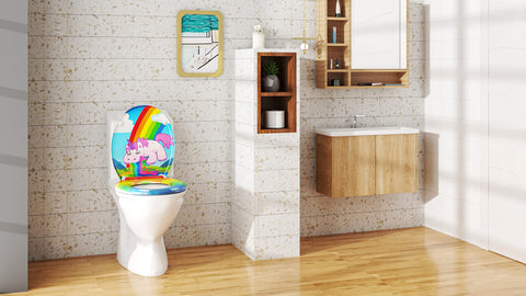 Rootz Toiletdeksel - Toiletdeksel - Toilet Topper - Badkamer Closer - Commode Seal - Unicorn Design - 20,0 x 16,1 x 2,8 inch