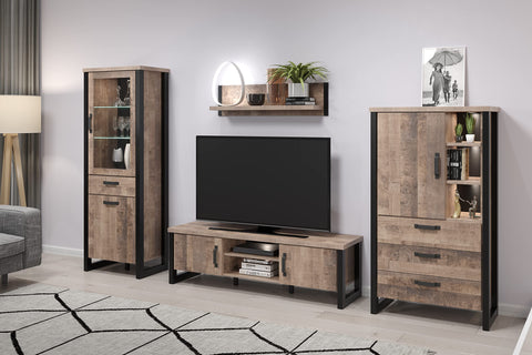 Rootz Stylish Wooden Wall Board - Furniture - Board Piece - Brown Tobacco - 110 x 28 x 23 cm