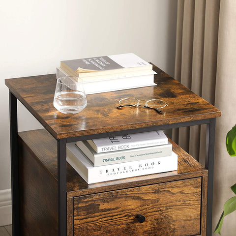 Rootz Bedside table - Side table - Industrial - 45 x 45 x 60 cm