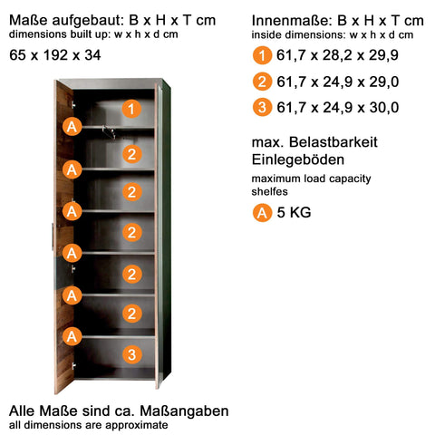 Rootz 3-Piece Wardrobe Set - Closet Ensemble - Clothing Storage - Garment Organizer - Dresser Unit - Attire Holder - Apparel Setup - Gray & Brown - 160x192x37cm