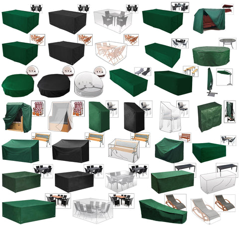 Rootz Garden Furniture Protective Cover - Outdoor Shield - Furniture Guard - Patio Defender - Garden Armor - Terrace Cloak - Weather Barrier - Green - 140/175x135x105 cm