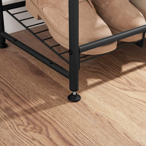 Rootz Schoenenrek - Schoenen Organizer - 3 Niveaus - Max 12 paar Schoenen - Staal - Zwart - 68,5 x 27,5 x 49,5 cm