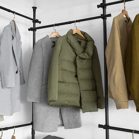 Rootz verstelbare kledingkastorganizer - kledingreksysteem ophangrail - telescopische opbergrekken