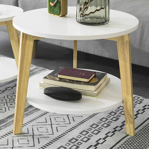 Rootz 2er-Set Beistelltische mit Stauraum – Wohnzimmertische – Couchtische, Satztische