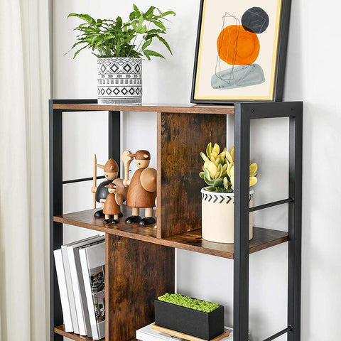 Rootz Bookcase - Bookcases - Industrial - Wood - Iron Frame - 74 x 30 x 154.5 cm (LxWxH)
