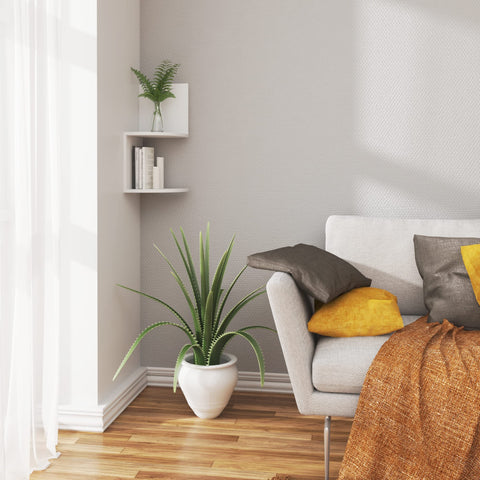 Rootz Corner Wall Shelf - Zickzack Bookcase - Floating Display - CD Holder - Storage Rack - Elegant Organizer - White - 25x52.4x25cm