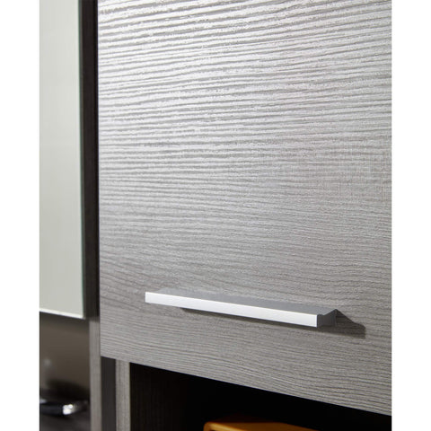Rootz Standing Cabinet - Storage Unit - Furniture Piece - Home Organizer - Shelving Solution - Smoke Silver - 30x76x30cm