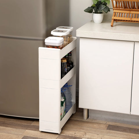 Rootz Kitchen Trolley - Serving Trolley - Bathroom Trolley - 3 Layers