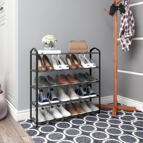 Rootz Schoenenrek - Schoenenorganizer - Schoenenstandaard - Schoenenopslag - Schoenenhouder - Schoenentoren - Schoenendisplay - Grijs - 31,5x8,1x2,6 inch