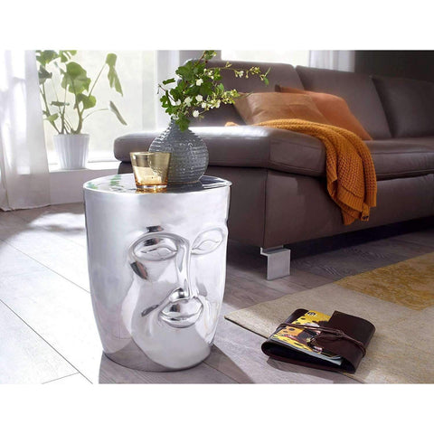 Rootz Bijzettafel Face - Tafel - Aluminium - Zilver