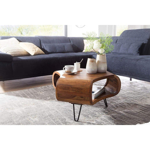 Rootz Couchtisch Holz – Moderne Holz-Couchtische – Holz – Braun – 55 x 38 x 55 cm