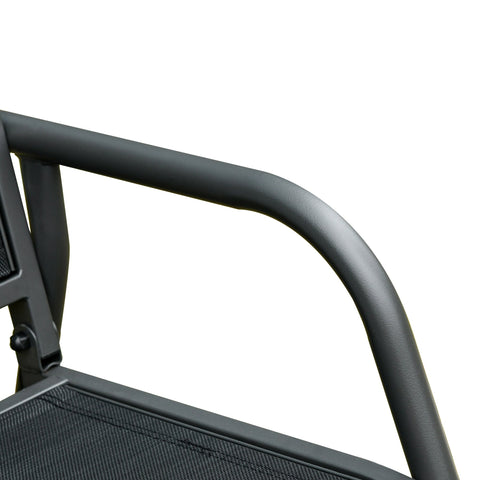 Rootz Swing Bench - 3-Seater Garden Bench - Park Bench - Metal - Black - 151 x 75 x 85 cm