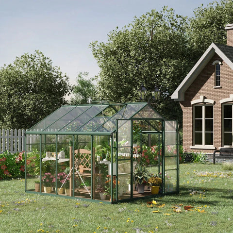 Rootz Greenhouse - Inloopkas - Kas Plantenhuis - Groen/Transparant - 308 x 248 x 226 cm