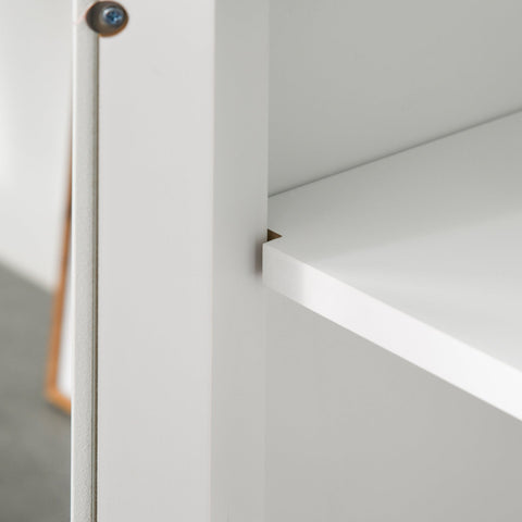 Rootz Sideboard - Adjustable Shelves - Storage Cabinet - MDF - White - 60 x 35 x 90 cm