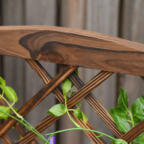 Rootz Planter - Tuinbak - Verhoogd - Klimrek - Vurenhout - Bruin - 60 x 30 x 122,5 cm