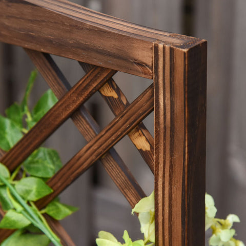 Rootz Planter - Tuinbak - Verhoogd - Klimrek - Vurenhout - Bruin - 60 x 30 x 122,5 cm