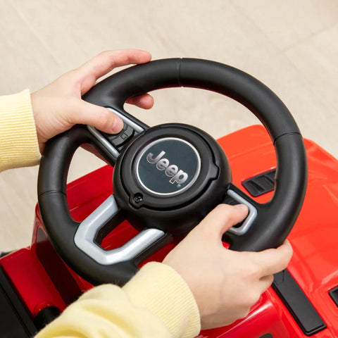 Rootz Ride-on Car - With Horn - Anti-tip Protection - Storage Space - Headlights - Red - 63.5 x 29 x 42 cm