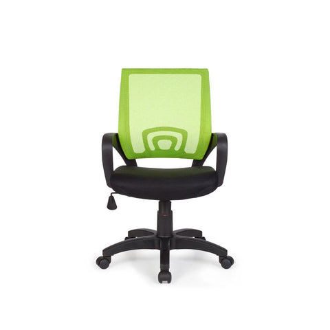 Rootz Office Chair - Swivel Chair - Adjustable - High Chair - Black + Green/Grey