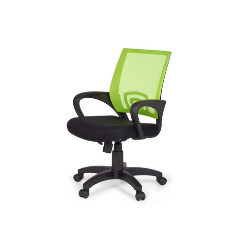 Rootz Office Chair - Swivel Chair - Adjustable - High Chair - Black + Green/Grey