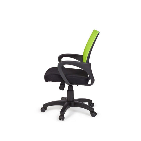 Rootz Office Chair - Swivel Chair - Adjustable - High Chair - Black + Green/Grey