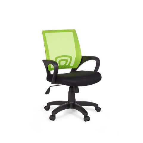 Rootz Office Chair - Swivel Chair - Adjustable - High Chair - Black + Green/Grey