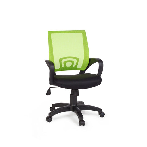 Rootz Office Chair - Swivel Chair - Adjustable - High Chair - Black + Green/Grey