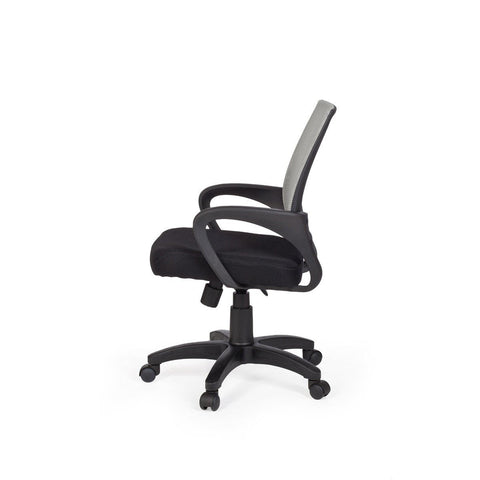 Rootz Office Chair - Swivel Chair - Adjustable - High Chair - Black + Green/Grey