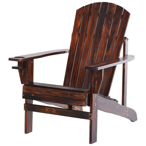 Rootz Tuinstoel - Adirondack Chair - Ligstoel - Balkonstoel - Hout - 72,5 x 97 x 93 cm
