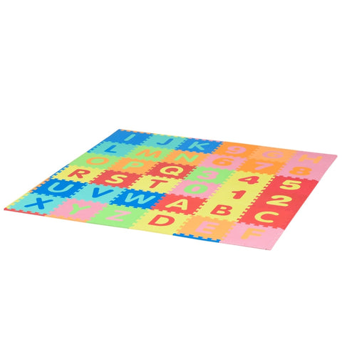 Rootz Mat - Kinderpuzzelmat - Letters en cijfers Mat - Speelmat - 182,5 cm x 182,5 cm x 1 cm