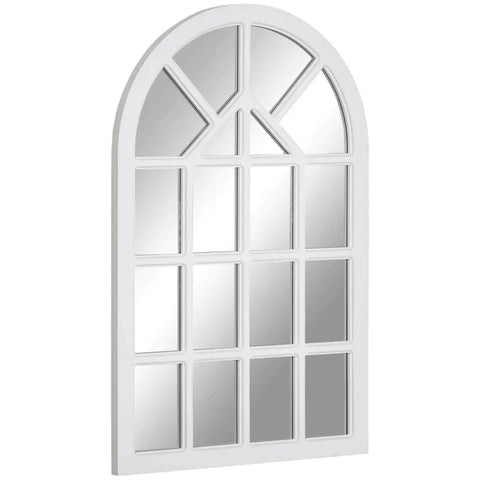 Rootz Wall Mirror - Round Wall Mirror - Make-up Mirror - Mirror - MDF/Glass - White - 110 cm x 70 cm x 3.3 cm