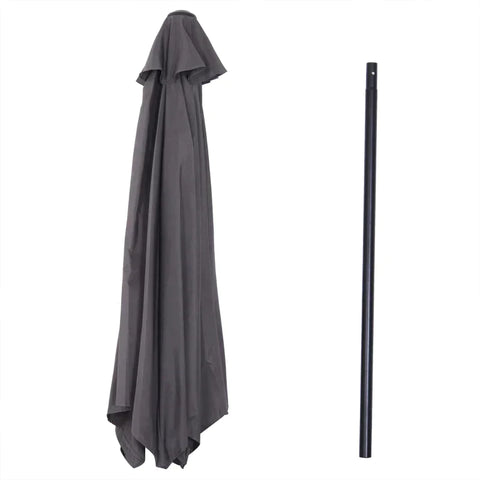 Rootz Parasol - Sun umbrella - Patio Umbrella - Parasol umbrella - Metal/Polyester - Grey