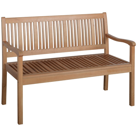 Rootz Garden Bench - 2-Person Garden Bench - Bench -  Wooden Bench - Poplar Wood - Yellow - 126.8 x 62 x 91.3 cm