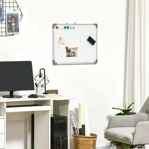 Rootz Whiteboard - Magnetic Board - Easy To Wipe Off - With 4 Markers - 10 Magnets - 1 Eraser - 60 x 1.8 x 45cm