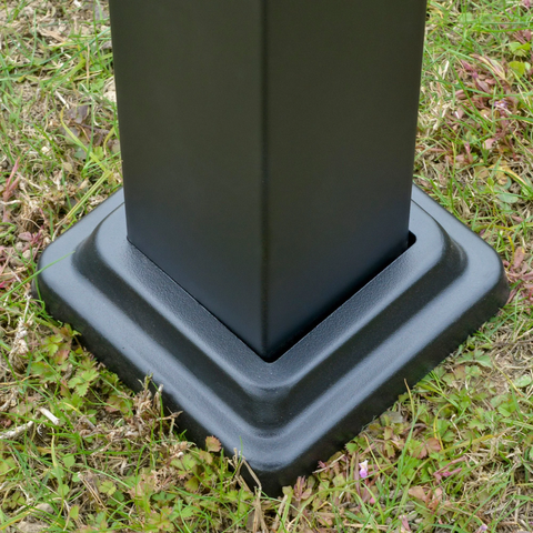 Rootz Pavilion - Pergola - Metal - UV resistant - Brown/Black - 2.9 x 2.9 x 2.2 m