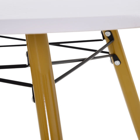 Rootz Couchtisch - Beistelltisch - Couchtisch - Runder Tisch - Holz - Ø80 x 45 cm - Metall - Weiß - Braun