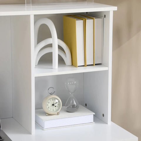 Rootz Desk - 2 Drawers - 2 Shelves - Cork Wall - MDF - White - 100 x 50 x 127 cm