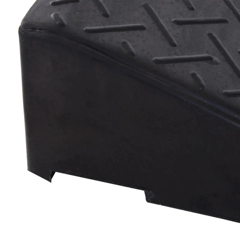 Rootz Curb Ramp - Ramp - 2 Piece Rubber Ramp - Threshold Ramp For Car - Black - L48 x W32 x H13 cm