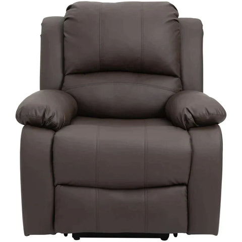 Rootz Massage Chair - Stand-up Aid - Relaxation Chair - TV Chair With Massage Function - Reclining Function - Brown - 92 X 92.5 X 101 cm