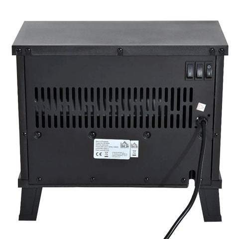 Rootz Elektrische Haard - Elektrische Haardkachel - Kachel Staande Haard - Moderne Elektrische Haard - Met Vlameffect - 600/1200W - Zwart - 34x17x31 cm