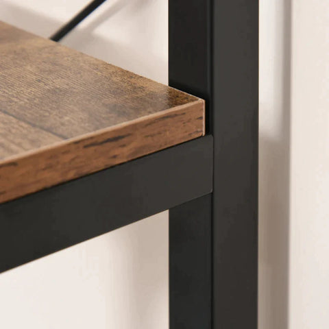 Rootz Book Shelf - Bookcase - Storage Shelf - Display Rack - 6 Tiers - Living Room Shelf - Brown - 80 x 30 x 180 cm