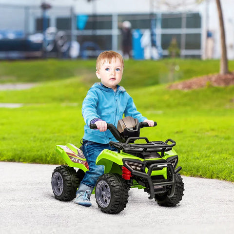 Rootz Mini Electric Quad - Elektrische ATV-kinderwagen voor kinderen - Voorlicht - Kindervoertuig - Kindermotorfiets - Elektrische quad voor 18-36 maanden - Metaal - PP-kunststof - Groen - 70 x 42 x 45 cm