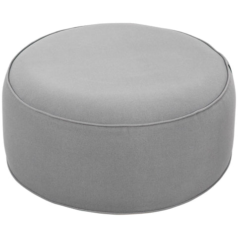 Rootz Inflatable Stool - Ottoman - Washable Cover - 150kg Load - Dark Gray - 53 x 53 x 23cm