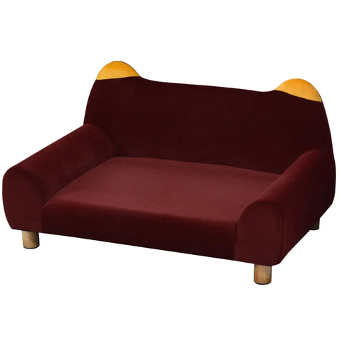 Rootz Pet Sofa - Dog Sofa - Cover Pet - Wooden Legs - Dog Bed - Cat Sofa - 81 x 53 x 45.5 cm
