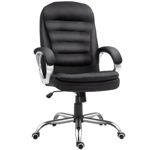Rootz Office Chair - Desk Work Chair - Swivel Chair - Desk Chair - Adjustable Work Chair - Black - 64 X 75 X 111-121 Cm