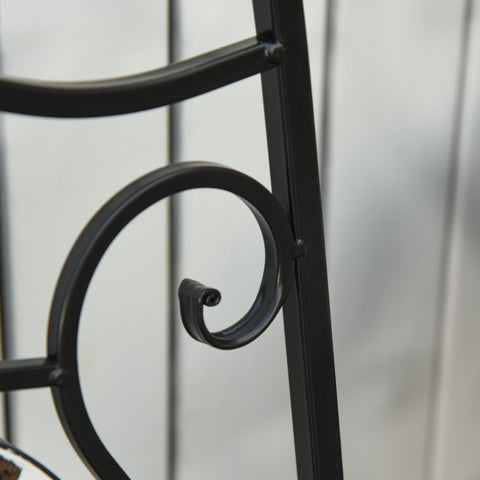 Rootz Garden set group - 3-piece mosaic table - 2 folding chairs - metal - multicolored