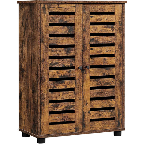 Rootz Sideboard - Bathroom Cabinet - Storage Cabinet - Adjustable Shelves - Processed Wood - Brown - 60 x 30 x 82 cm