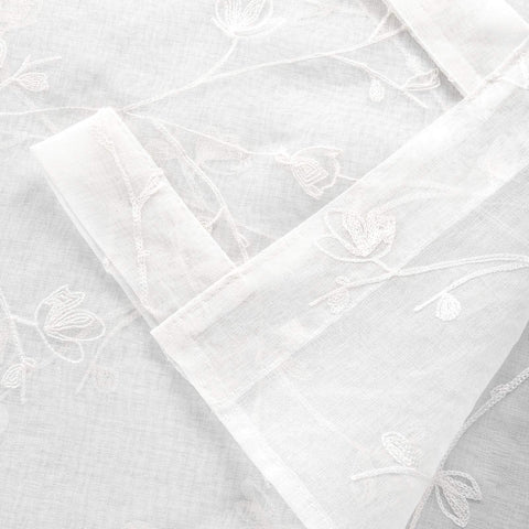 Rootz Transparent Curtains - Drapes - Window Coverings - Voile - Window Dressings - Sheers - Blind Panels - White - 140x245cm