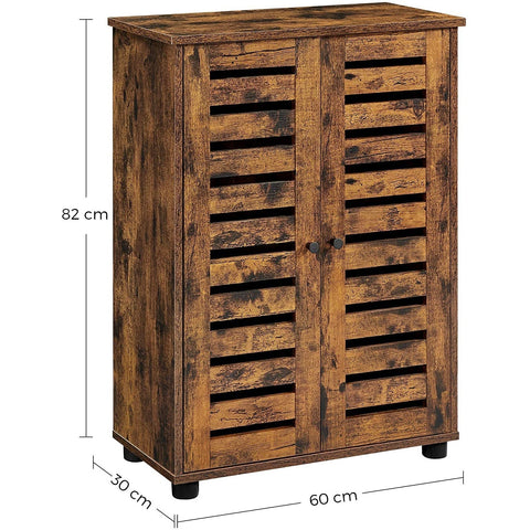 Rootz Sideboard - Bathroom Cabinet - Storage Cabinet - Adjustable Shelves - Processed Wood - Brown - 60 x 30 x 82 cm